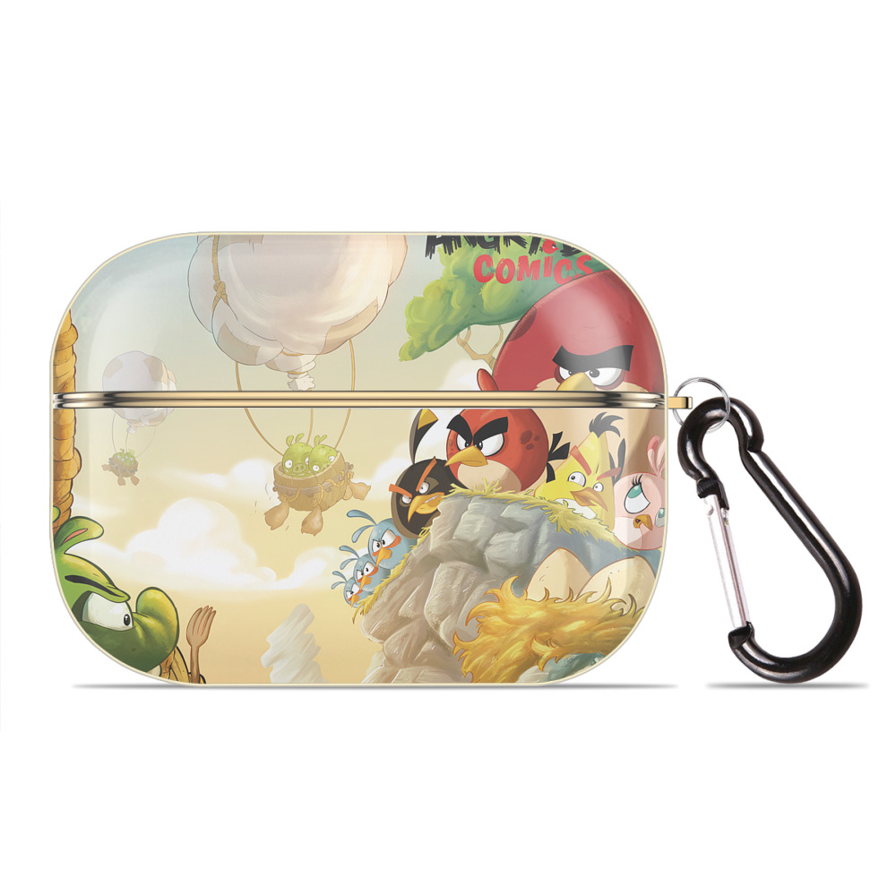 （画像用） Angry Birds アングリーバード 【AirPods Pro用】ハードシェル保護ケース｜耐衝撃・防指紋・カラビナ付き商品仕様