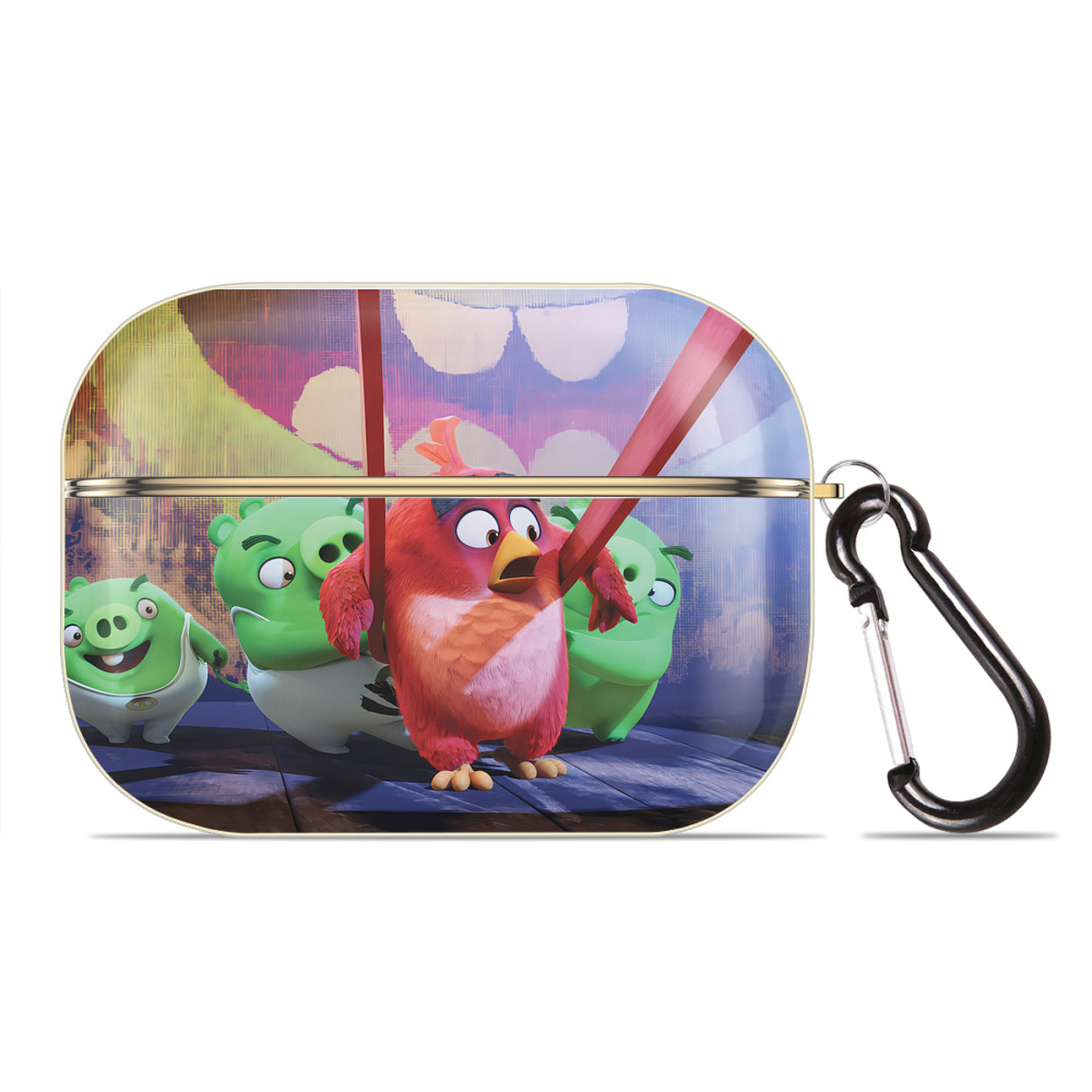 （画像用） Angry Birds アングリーバード 【AirPods Pro用】ハードシェル保護ケース｜耐衝撃・防指紋・カラビナ付き商品仕様