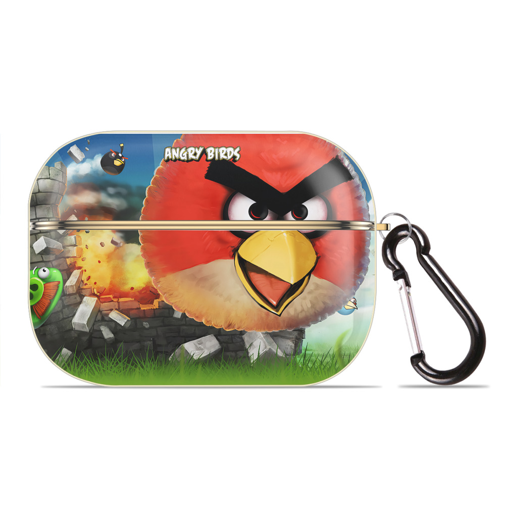 （画像用） Angry Birds アングリーバード 【AirPods Pro用】ハードシェル保護ケース｜耐衝撃・防指紋・カラビナ付き商品仕様