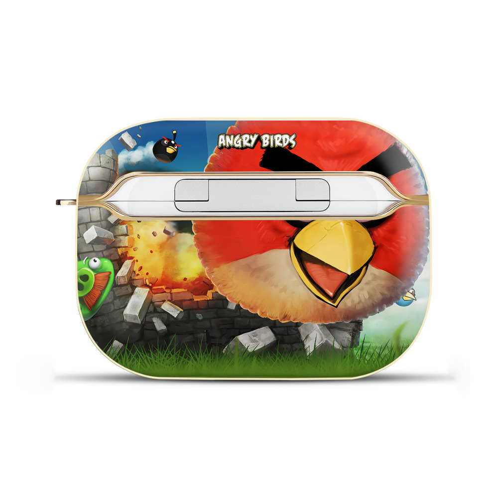 （画像用） Angry Birds アングリーバード 【AirPods Pro用】ハードシェル保護ケース｜耐衝撃・防指紋・カラビナ付き商品仕様