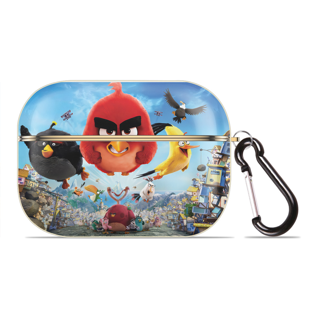 （画像用） Angry Birds アングリーバード 【AirPods Pro用】ハードシェル保護ケース｜耐衝撃・防指紋・カラビナ付き商品仕様