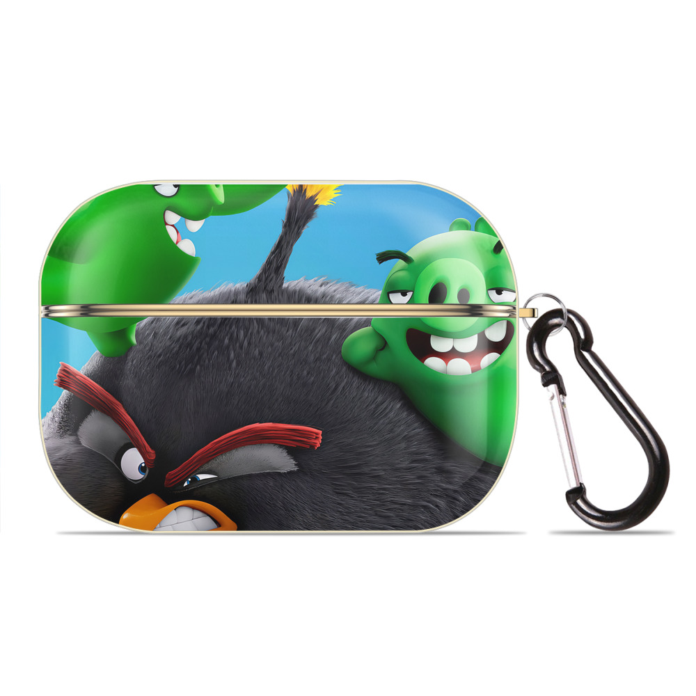 （画像用） Angry Birds アングリーバード 【AirPods Pro用】ハードシェル保護ケース｜耐衝撃・防指紋・カラビナ付き商品仕様