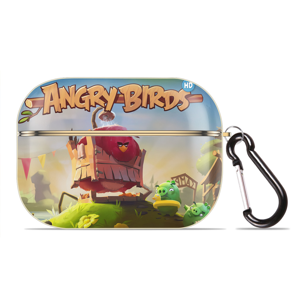 （画像用） Angry Birds アングリーバード 【AirPods Pro用】ハードシェル保護ケース｜耐衝撃・防指紋・カラビナ付き商品仕様