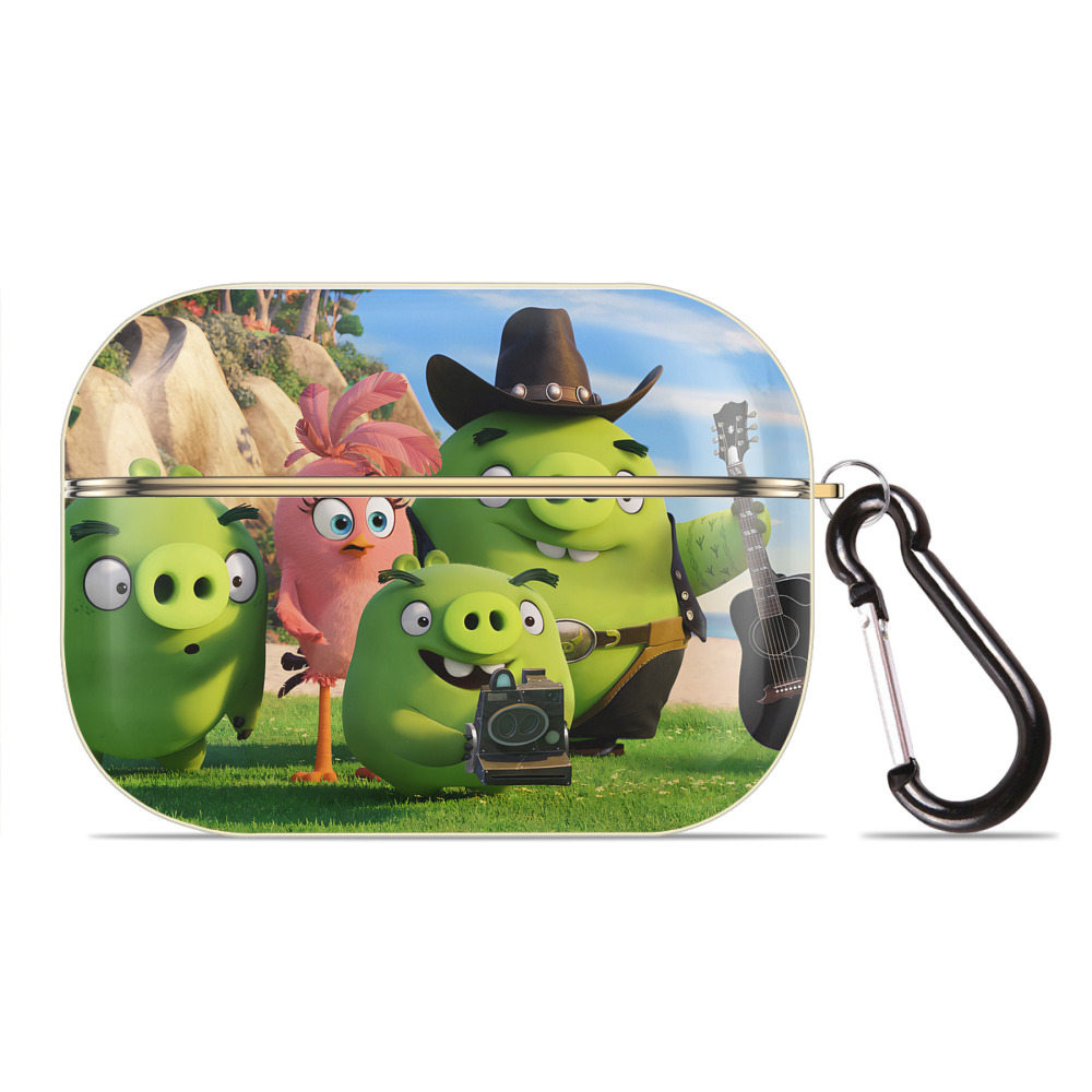 （画像用） Angry Birds アングリーバード 【AirPods Pro用】ハードシェル保護ケース｜耐衝撃・防指紋・カラビナ付き商品仕様