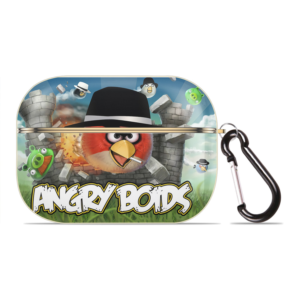 （画像用） Angry Birds アングリーバード 【AirPods Pro用】ハードシェル保護ケース｜耐衝撃・防指紋・カラビナ付き商品仕様