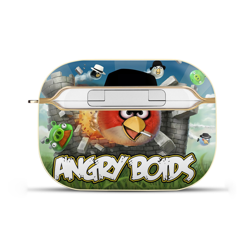 （画像用） Angry Birds アングリーバード 【AirPods Pro用】ハードシェル保護ケース｜耐衝撃・防指紋・カラビナ付き商品仕様