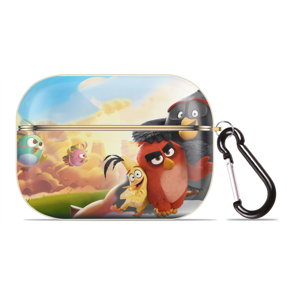（画像用） Angry Birds アングリーバード 【AirPods Pro用】ハードシェル保護ケース｜耐衝撃・防指紋・カラビナ付き商品仕様
