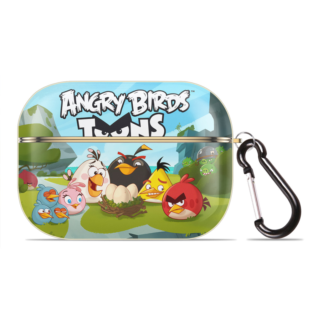 （画像用） Angry Birds アングリーバード 【AirPods Pro用】ハードシェル保護ケース｜耐衝撃・防指紋・カラビナ付き商品仕様