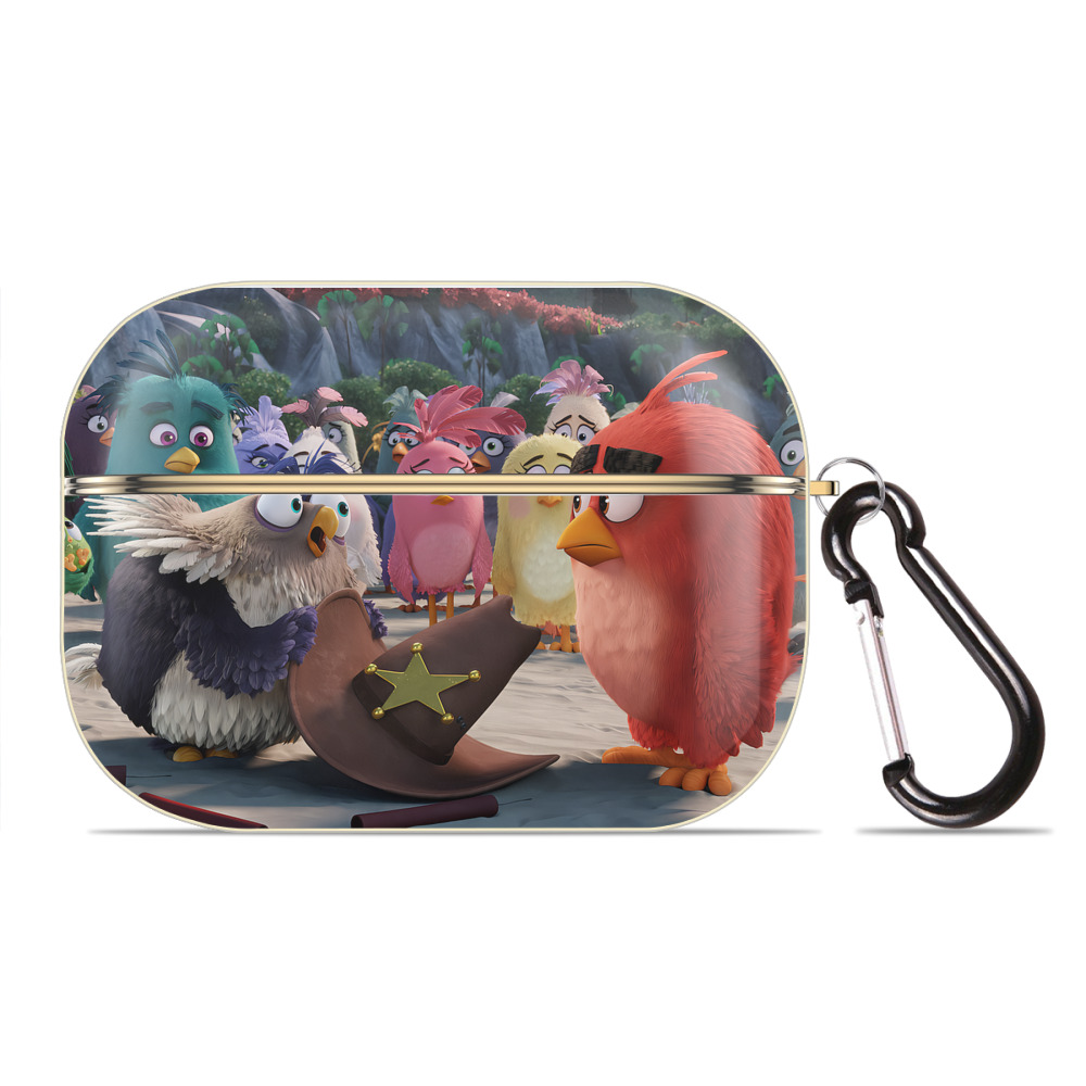 （画像用） Angry Birds アングリーバード 【AirPods Pro用】ハードシェル保護ケース｜耐衝撃・防指紋・カラビナ付き商品仕様