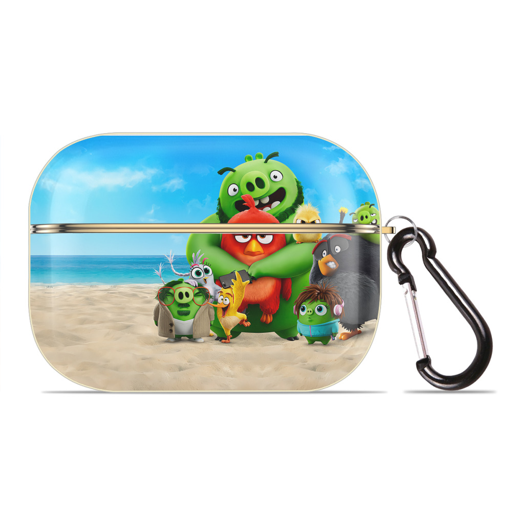 （画像用） Angry Birds アングリーバード 【AirPods Pro用】ハードシェル保護ケース｜耐衝撃・防指紋・カラビナ付き商品仕様