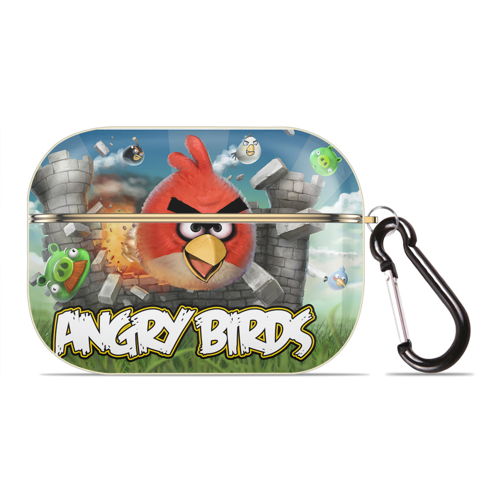 （画像用） Angry Birds アングリーバード 【AirPods Pro用】ハードシェル保護ケース｜耐衝撃・防指紋・カラビナ付き商品仕様
