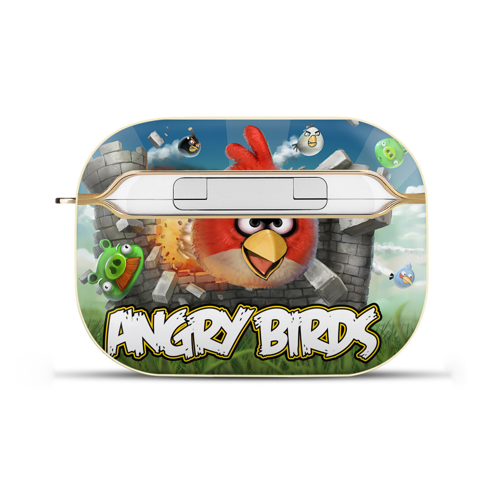 （画像用） Angry Birds アングリーバード 【AirPods Pro用】ハードシェル保護ケース｜耐衝撃・防指紋・カラビナ付き商品仕様