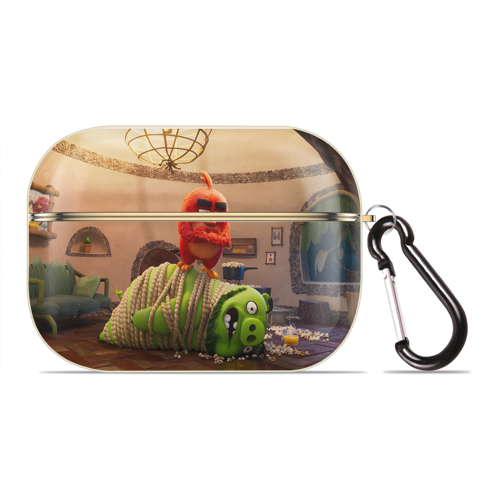 （画像用） Angry Birds アングリーバード 【AirPods Pro用】ハードシェル保護ケース｜耐衝撃・防指紋・カラビナ付き商品仕様