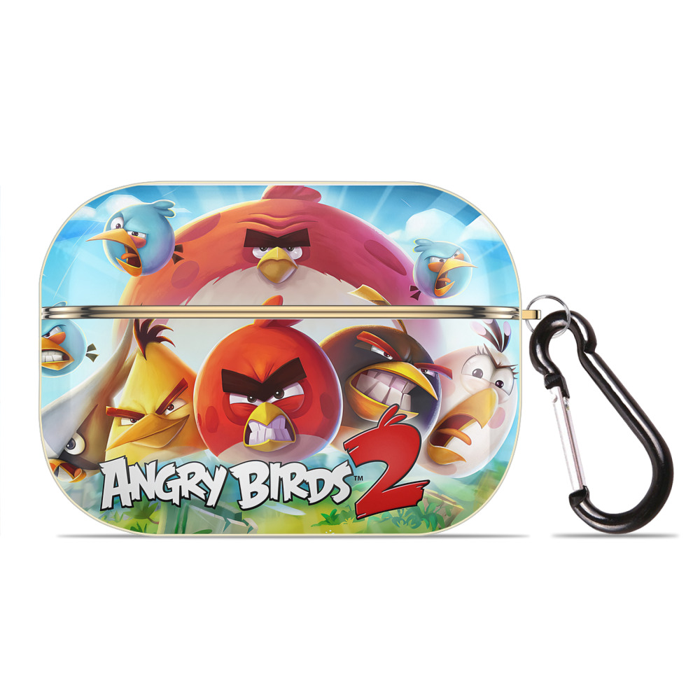 （画像用） Angry Birds アングリーバード 【AirPods Pro用】ハードシェル保護ケース｜耐衝撃・防指紋・カラビナ付き商品仕様