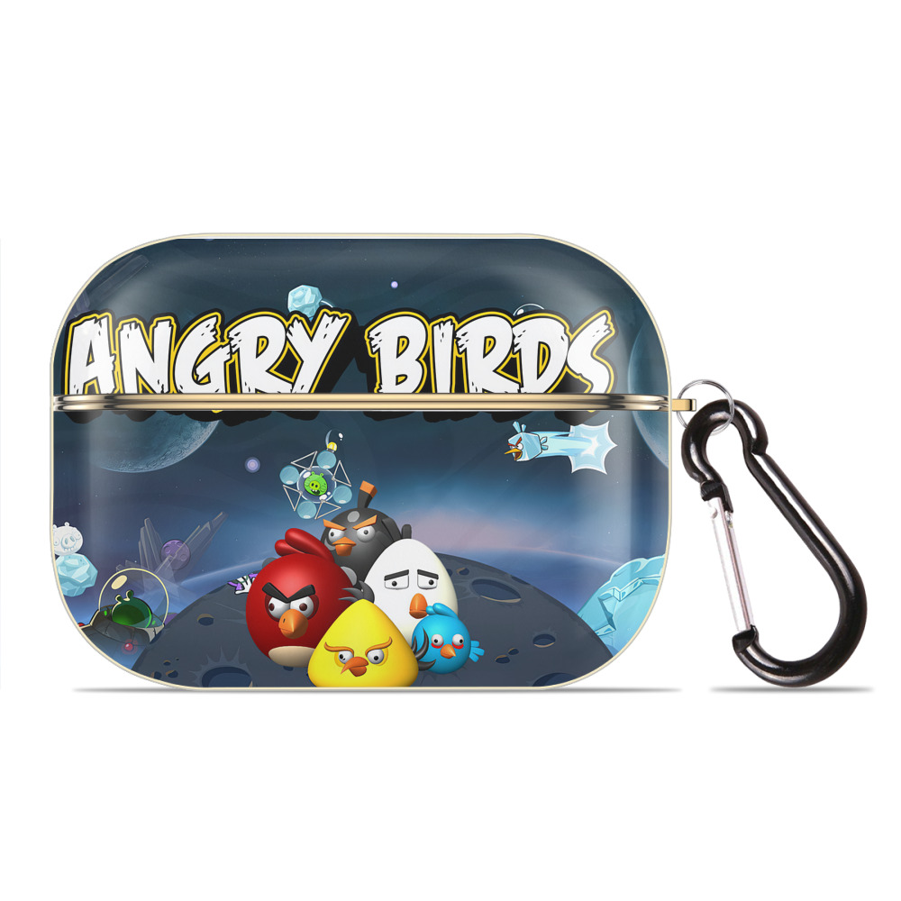 （画像用） Angry Birds アングリーバード 【AirPods Pro用】ハードシェル保護ケース｜耐衝撃・防指紋・カラビナ付き商品仕様