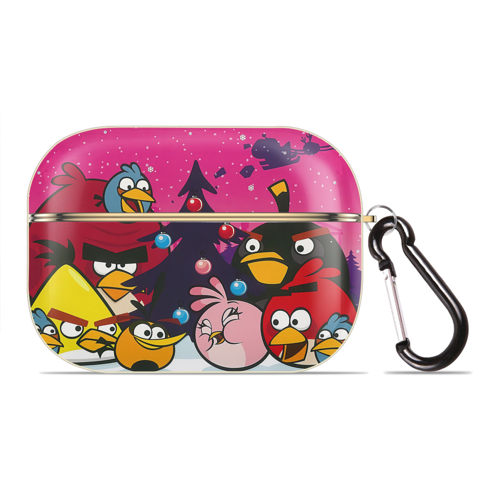 （画像用） Angry Birds アングリーバード 【AirPods Pro用】ハードシェル保護ケース｜耐衝撃・防指紋・カラビナ付き商品仕様