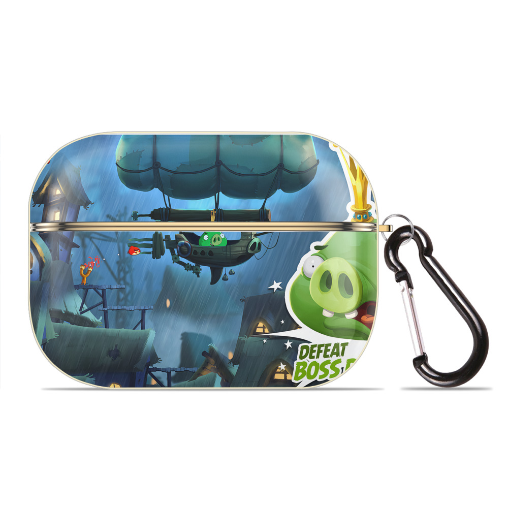 （画像用） Angry Birds アングリーバード 【AirPods Pro用】ハードシェル保護ケース｜耐衝撃・防指紋・カラビナ付き商品仕様