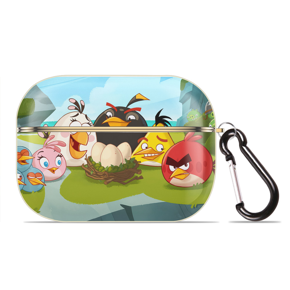 （画像用） Angry Birds アングリーバード 【AirPods Pro用】ハードシェル保護ケース｜耐衝撃・防指紋・カラビナ付き商品仕様