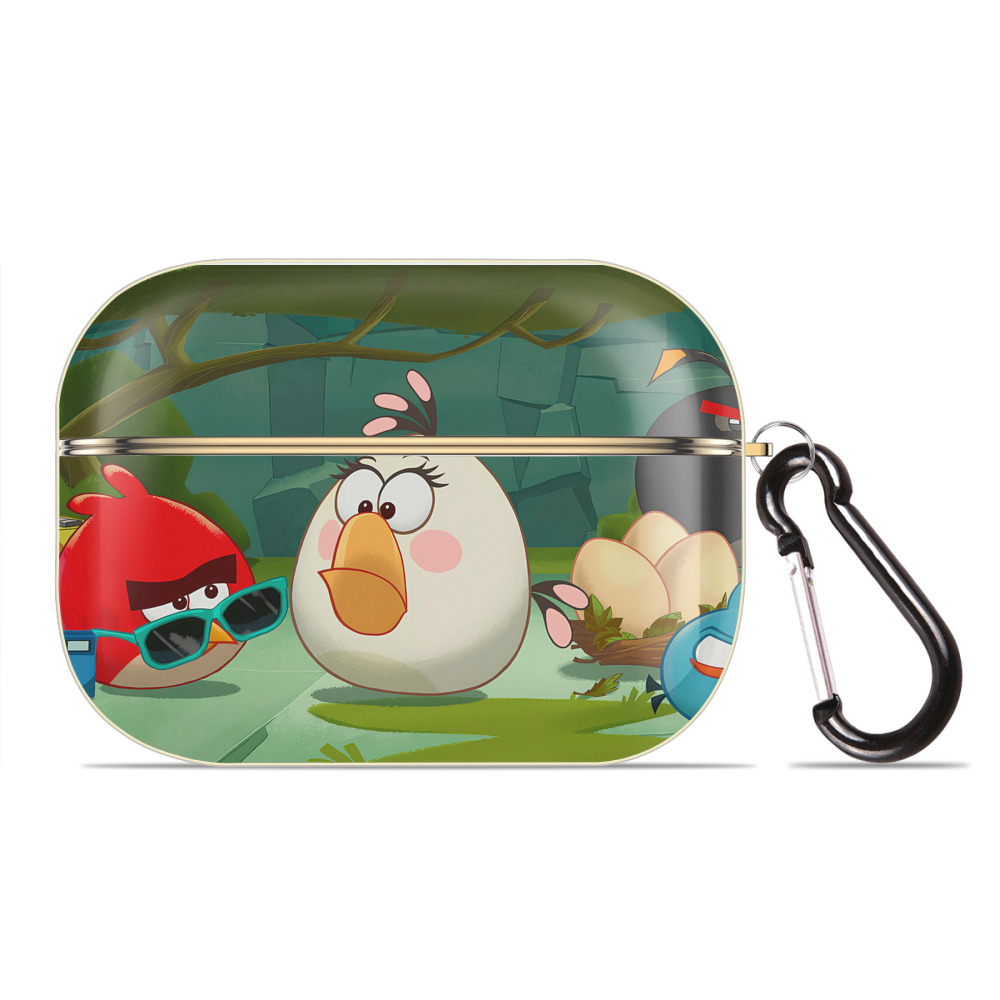 （画像用） Angry Birds アングリーバード 【AirPods Pro用】ハードシェル保護ケース｜耐衝撃・防指紋・カラビナ付き商品仕様