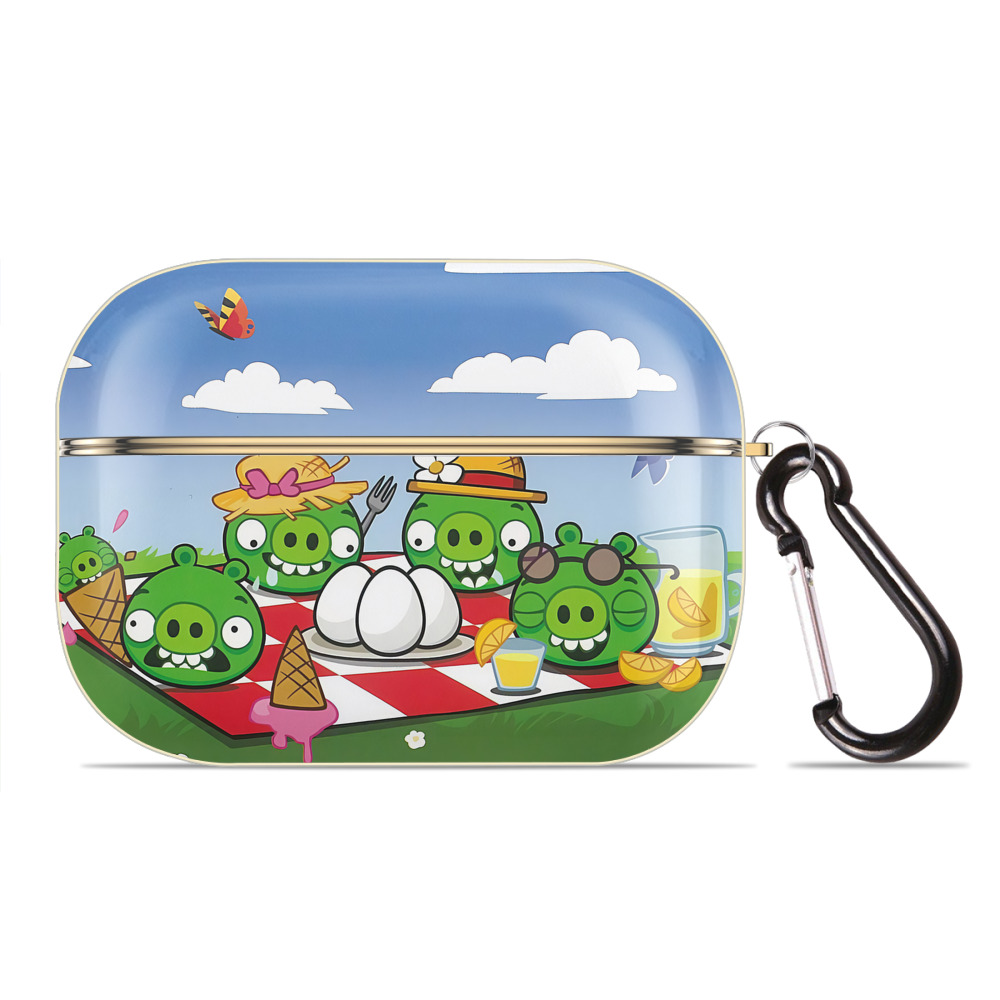 （画像用） Angry Birds アングリーバード 【AirPods Pro用】ハードシェル保護ケース｜耐衝撃・防指紋・カラビナ付き商品仕様