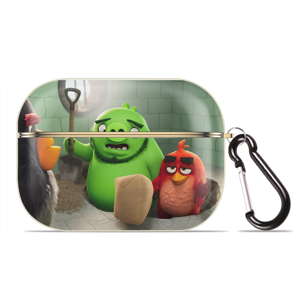 （画像用） Angry Birds アングリーバード 【AirPods Pro用】ハードシェル保護ケース｜耐衝撃・防指紋・カラビナ付き商品仕様