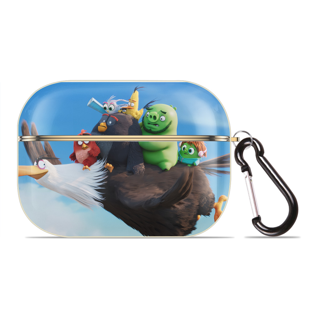 （画像用） Angry Birds アングリーバード 【AirPods Pro用】ハードシェル保護ケース｜耐衝撃・防指紋・カラビナ付き商品仕様