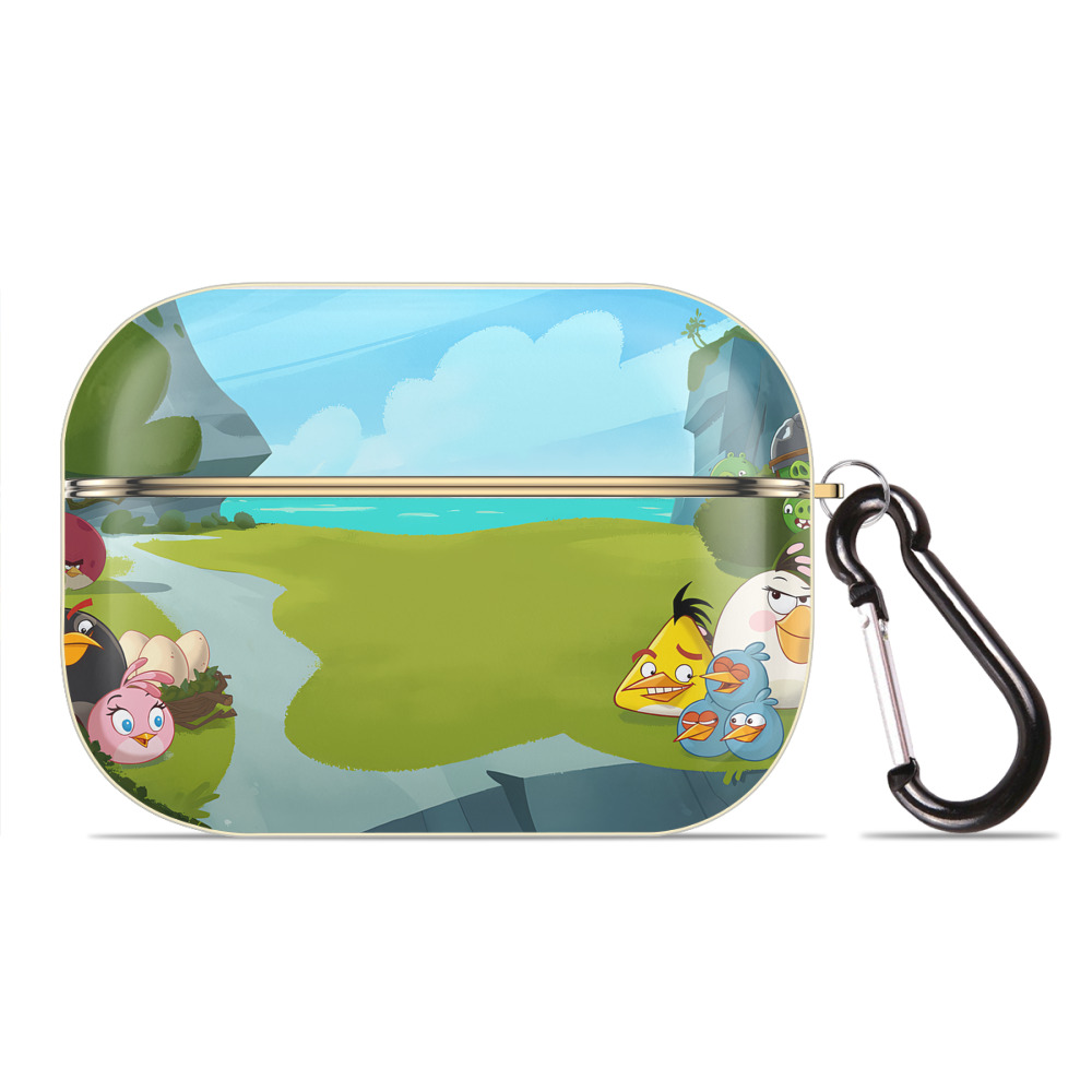 （画像用） Angry Birds アングリーバード 【AirPods Pro用】ハードシェル保護ケース｜耐衝撃・防指紋・カラビナ付き商品仕様
