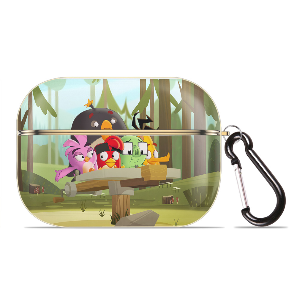 （画像用） Angry Birds アングリーバード 【AirPods Pro用】ハードシェル保護ケース｜耐衝撃・防指紋・カラビナ付き商品仕様