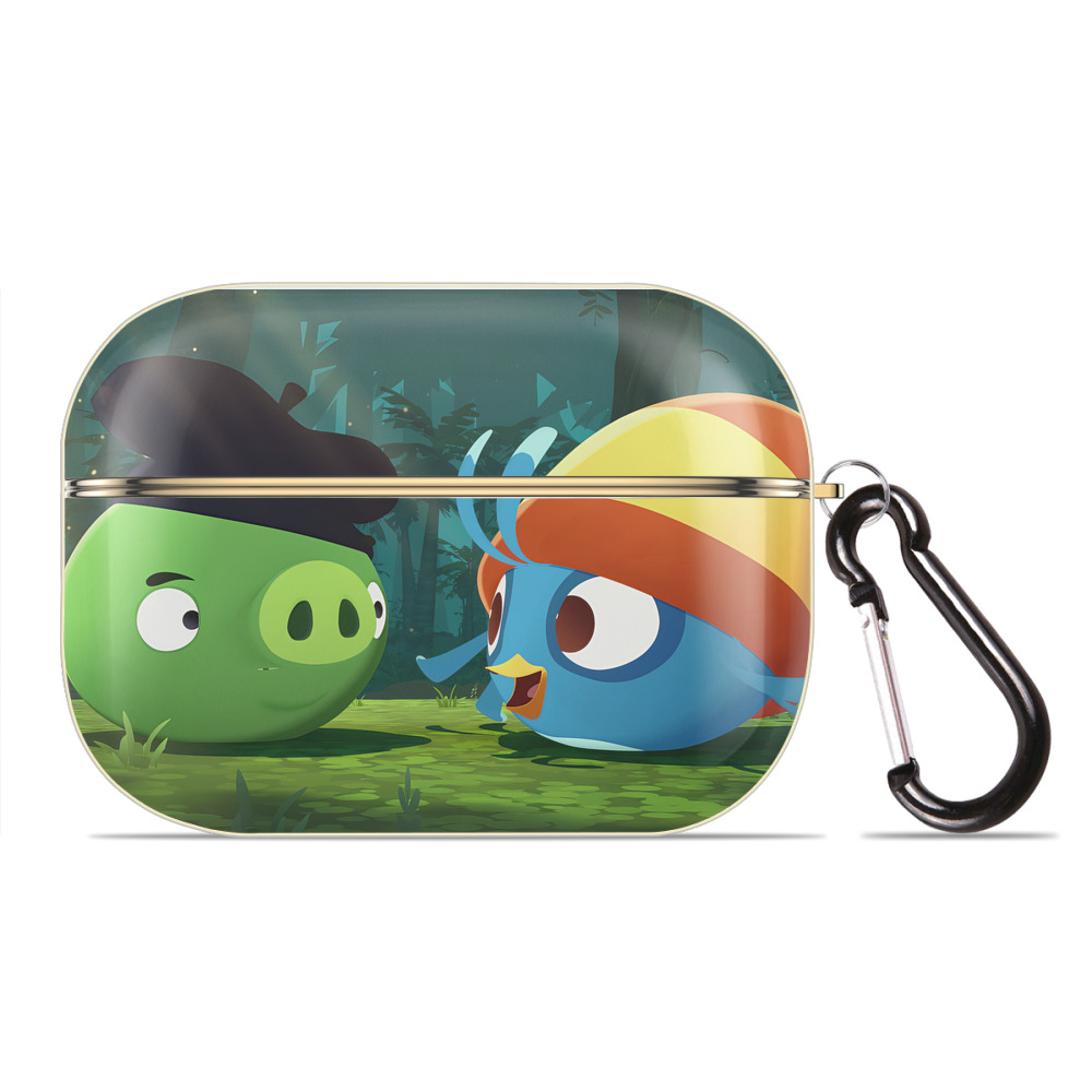（画像用） Angry Birds アングリーバード 【AirPods Pro用】ハードシェル保護ケース｜耐衝撃・防指紋・カラビナ付き商品仕様