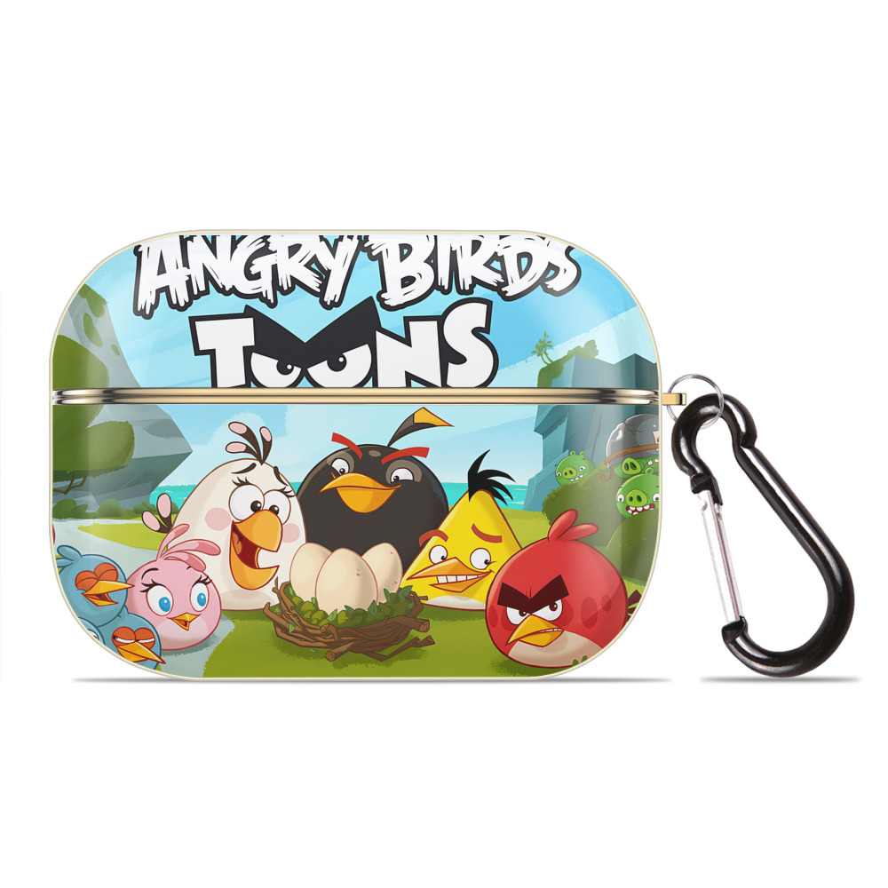 （画像用） Angry Birds アングリーバード 【AirPods Pro用】ハードシェル保護ケース｜耐衝撃・防指紋・カラビナ付き商品仕様