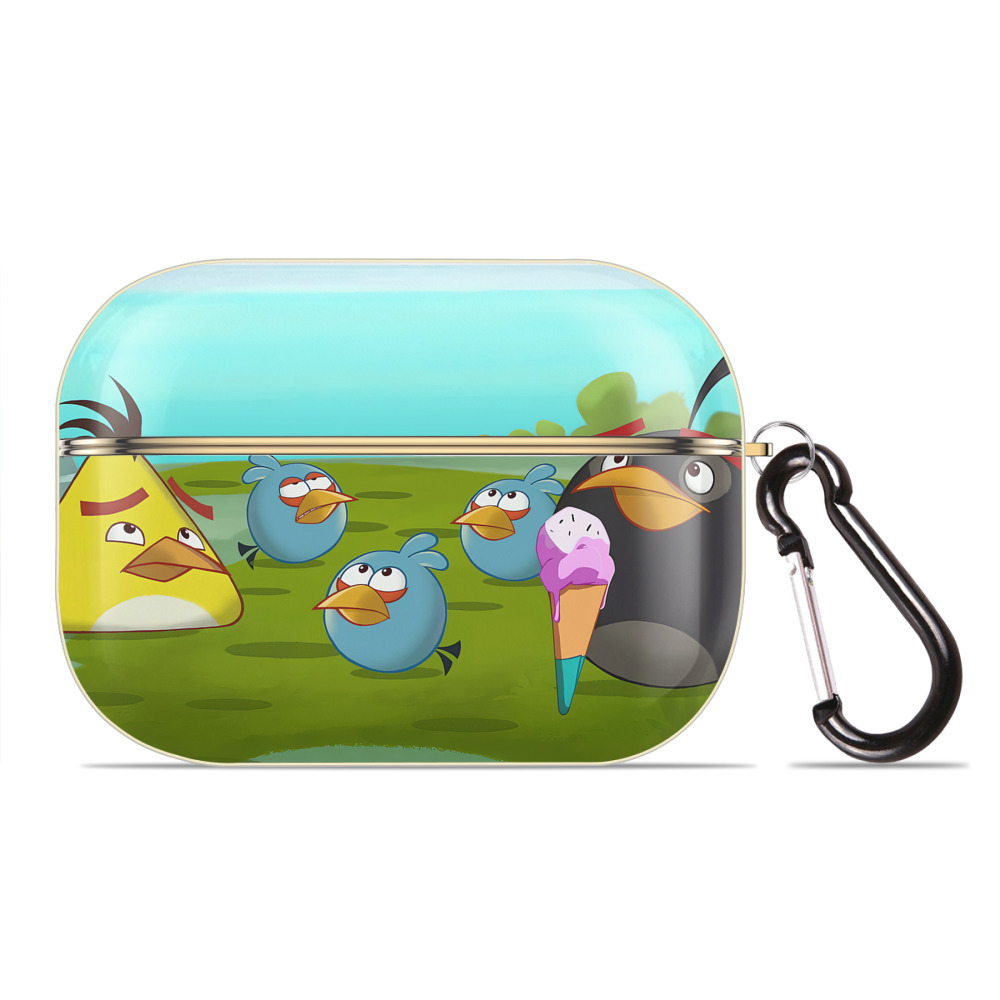 （画像用） Angry Birds アングリーバード 【AirPods Pro用】ハードシェル保護ケース｜耐衝撃・防指紋・カラビナ付き商品仕様