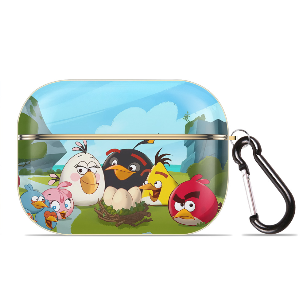 （画像用） Angry Birds アングリーバード 【AirPods Pro用】ハードシェル保護ケース｜耐衝撃・防指紋・カラビナ付き商品仕様