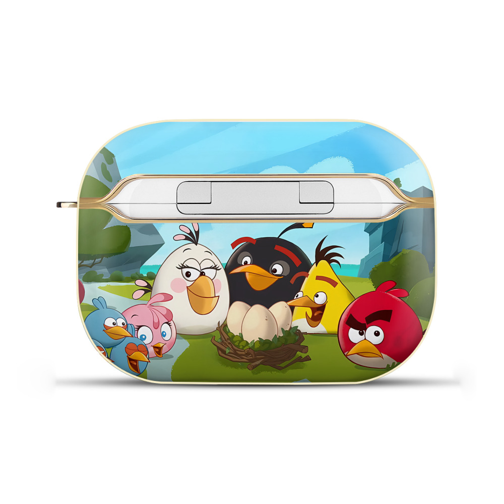 （画像用） Angry Birds アングリーバード 【AirPods Pro用】ハードシェル保護ケース｜耐衝撃・防指紋・カラビナ付き商品仕様