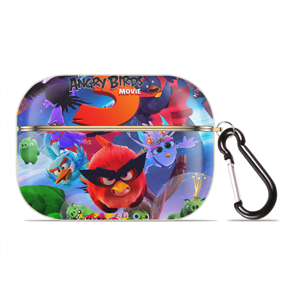 （画像用） Angry Birds アングリーバード 【AirPods Pro用】ハードシェル保護ケース｜耐衝撃・防指紋・カラビナ付き商品仕様