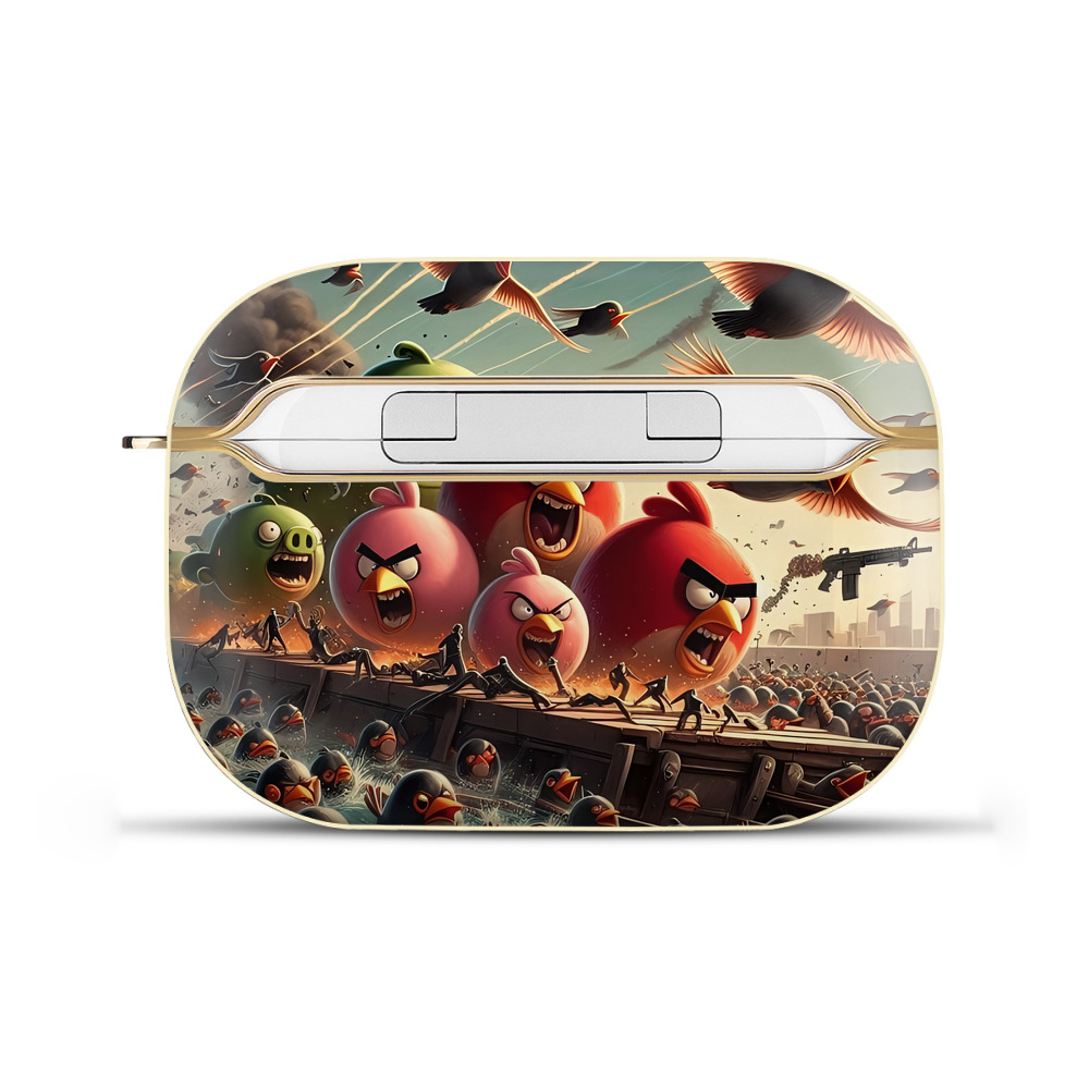 （画像用） Angry Birds アングリーバード 【AirPods Pro用】ハードシェル保護ケース｜耐衝撃・防指紋・カラビナ付き商品仕様