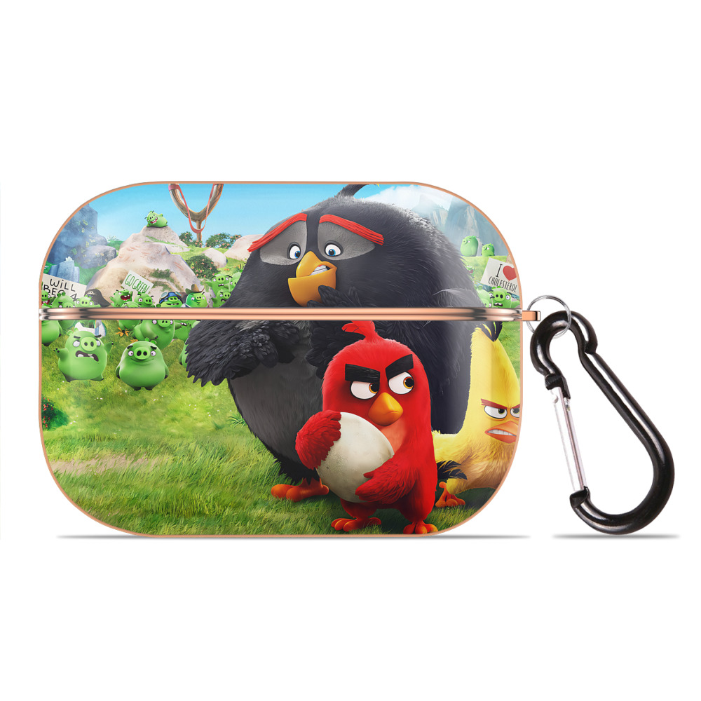 （画像用） Angry Birds アングリーバード 【AirPods Pro用】ハードシェル保護ケース｜耐衝撃・防指紋・カラビナ付き商品仕様