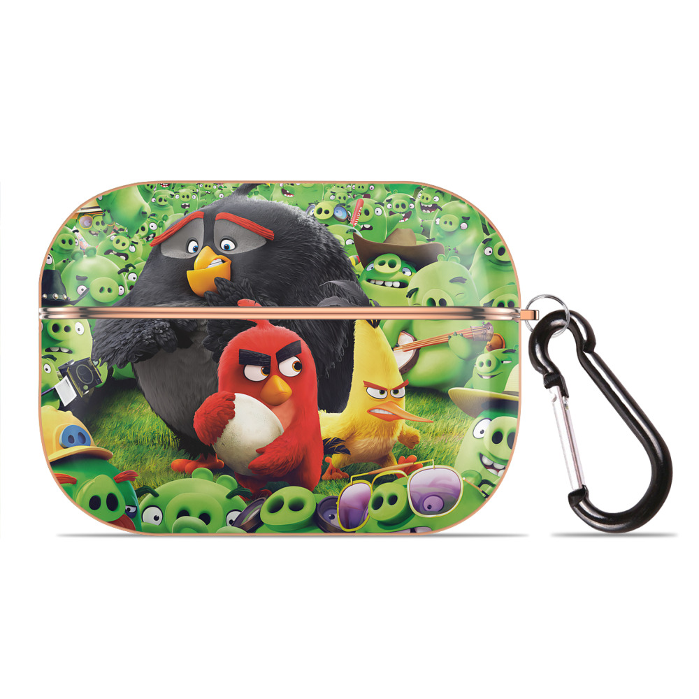 （画像用） Angry Birds アングリーバード 【AirPods Pro用】ハードシェル保護ケース｜耐衝撃・防指紋・カラビナ付き商品仕様