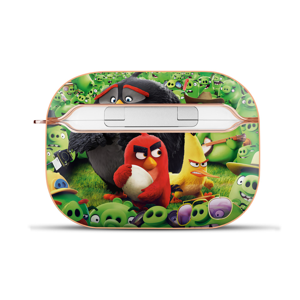 （画像用） Angry Birds アングリーバード 【AirPods Pro用】ハードシェル保護ケース｜耐衝撃・防指紋・カラビナ付き商品仕様
