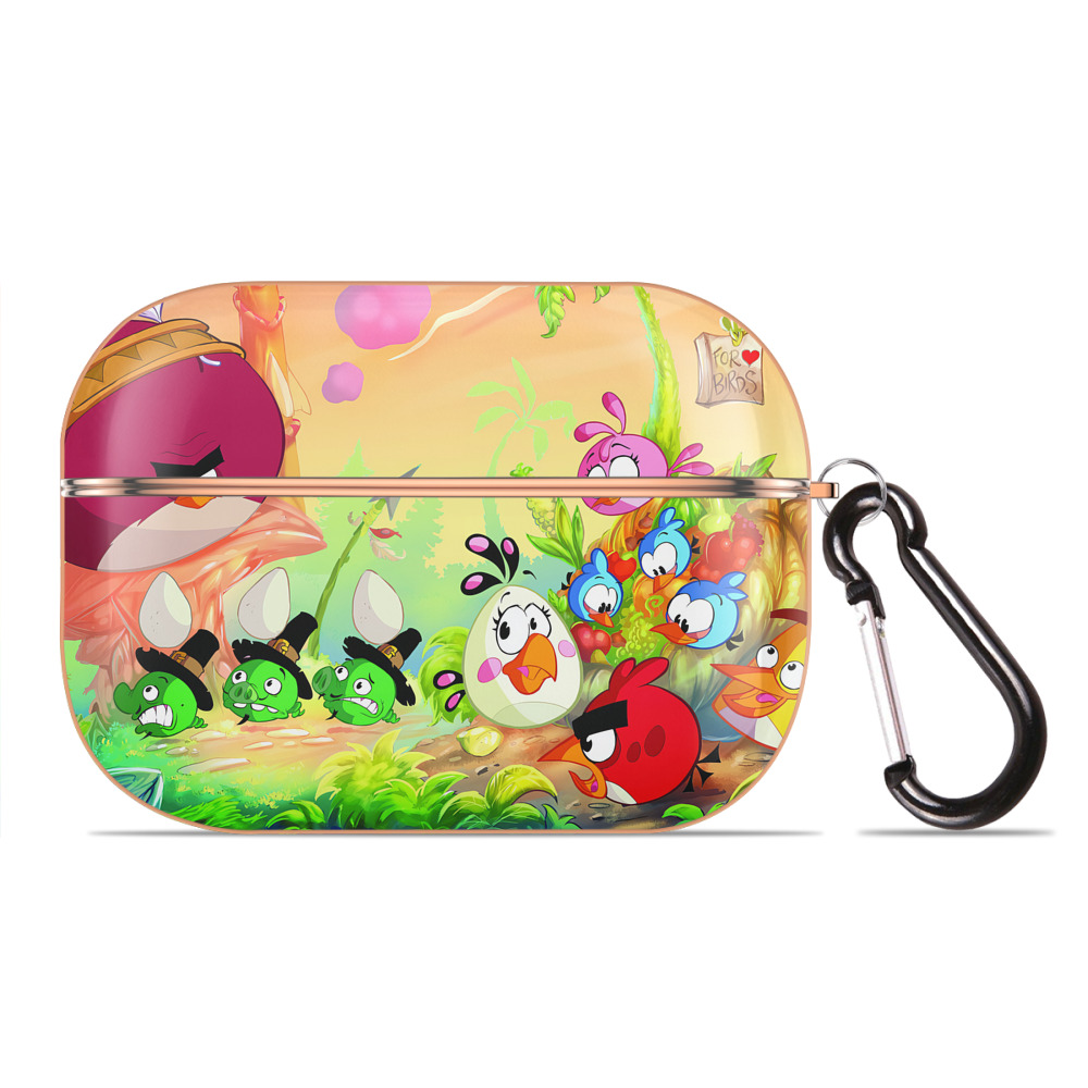 （画像用） Angry Birds アングリーバード 【AirPods Pro用】ハードシェル保護ケース｜耐衝撃・防指紋・カラビナ付き商品仕様