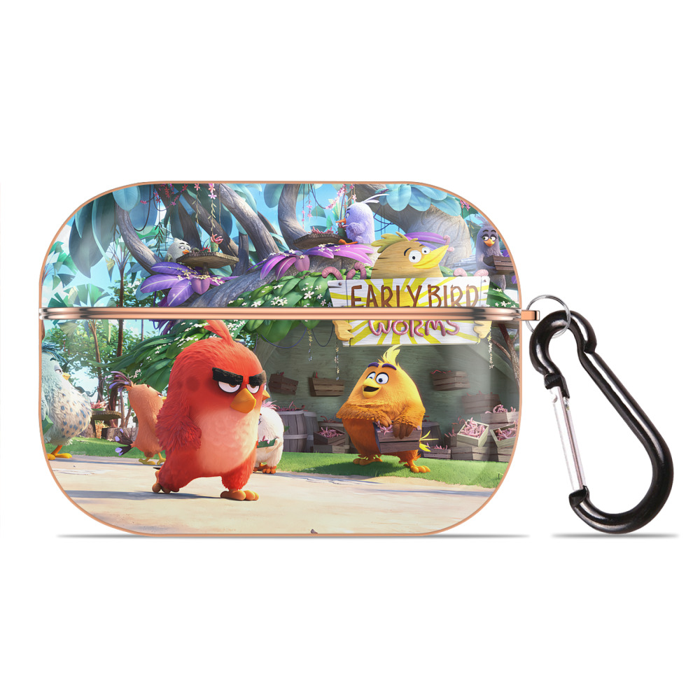 （画像用） Angry Birds アングリーバード 【AirPods Pro用】ハードシェル保護ケース｜耐衝撃・防指紋・カラビナ付き商品仕様
