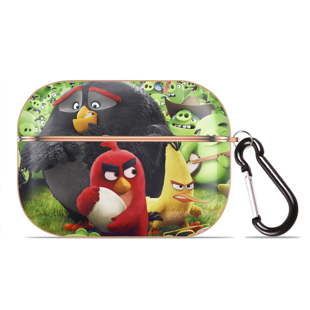 （画像用） Angry Birds アングリーバード 【AirPods Pro用】ハードシェル保護ケース｜耐衝撃・防指紋・カラビナ付き商品仕様
