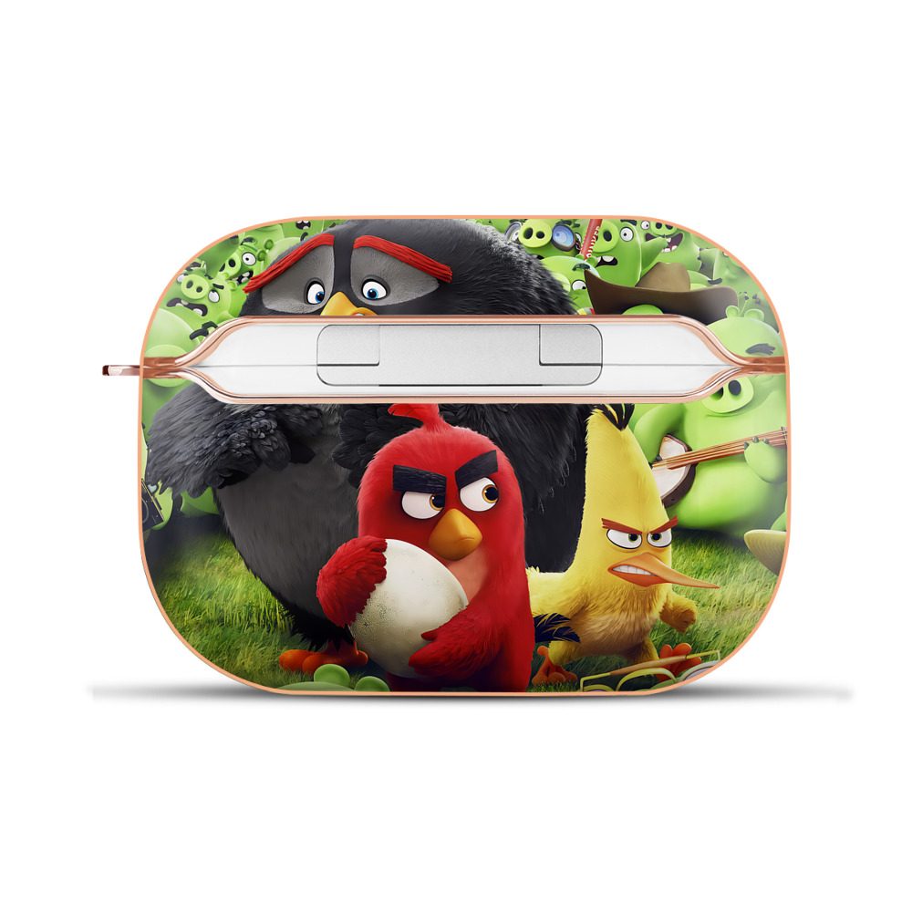 （画像用） Angry Birds アングリーバード 【AirPods Pro用】ハードシェル保護ケース｜耐衝撃・防指紋・カラビナ付き商品仕様