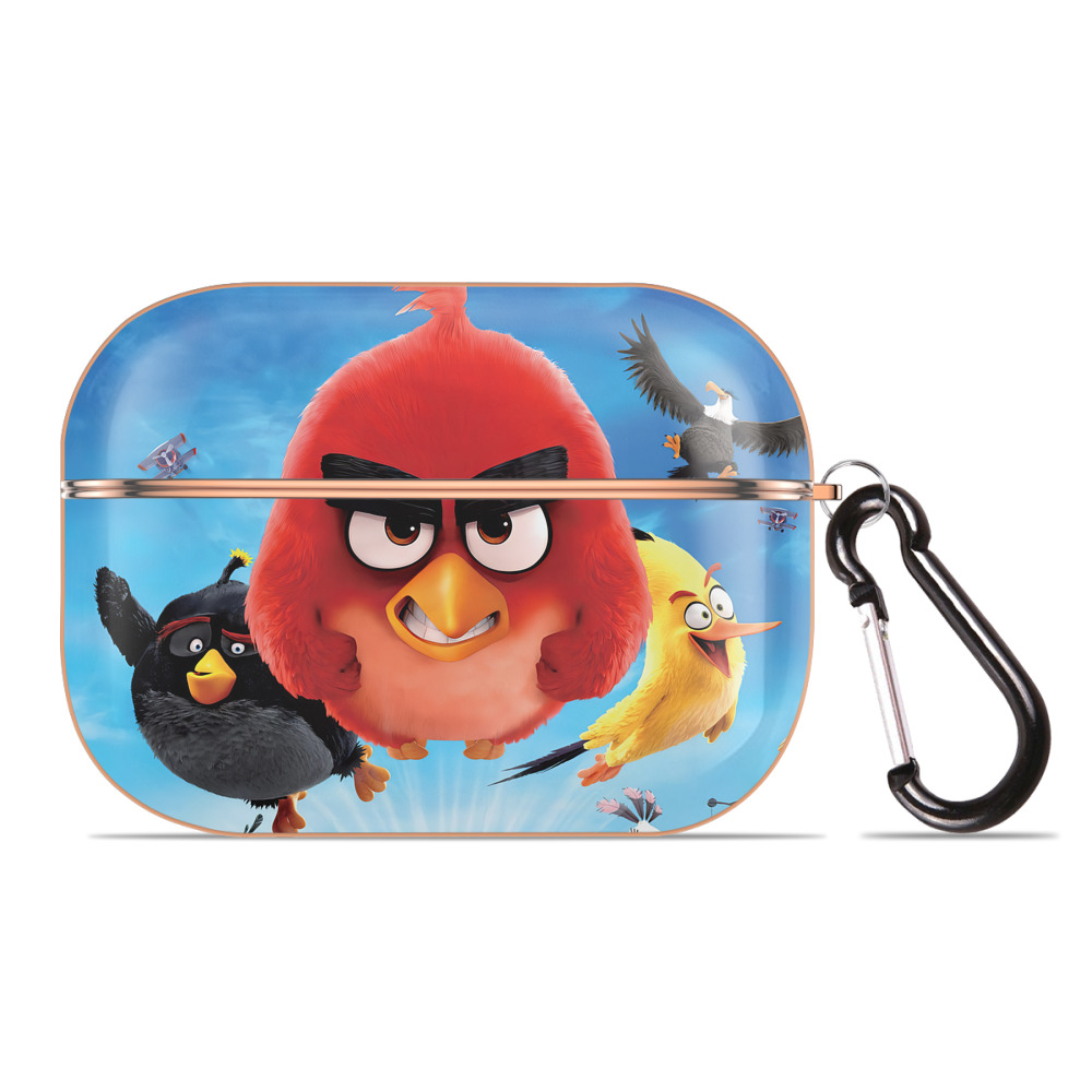 （画像用） Angry Birds アングリーバード 【AirPods Pro用】ハードシェル保護ケース｜耐衝撃・防指紋・カラビナ付き商品仕様