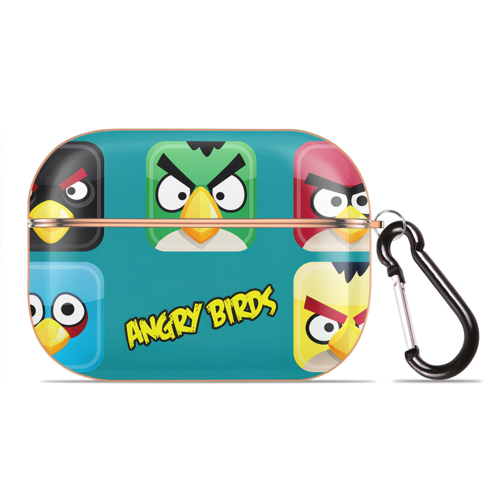 （画像用） Angry Birds アングリーバード 【AirPods Pro用】ハードシェル保護ケース｜耐衝撃・防指紋・カラビナ付き商品仕様