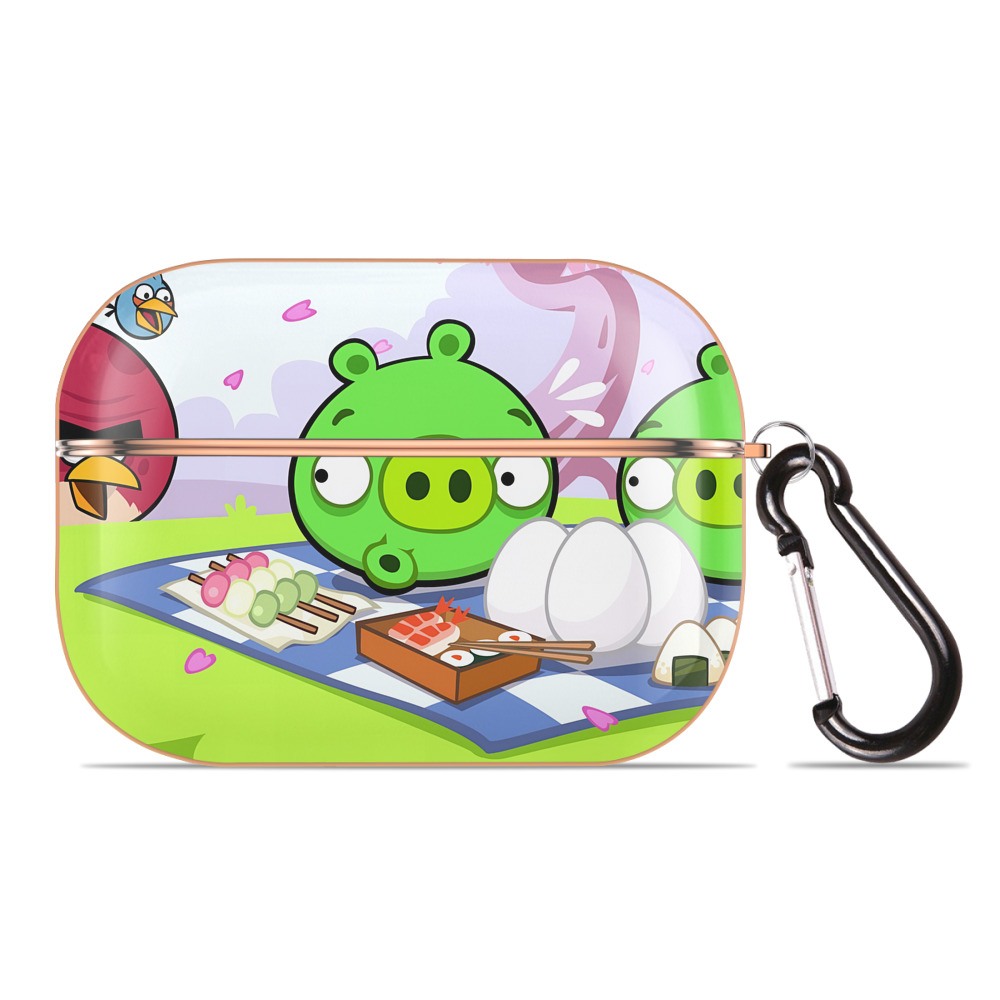 （画像用） Angry Birds アングリーバード 【AirPods Pro用】ハードシェル保護ケース｜耐衝撃・防指紋・カラビナ付き商品仕様