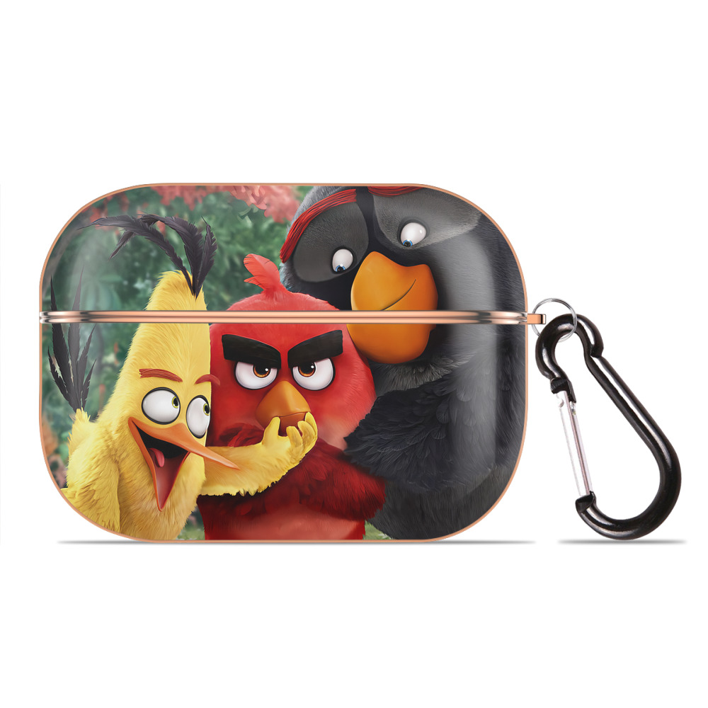 （画像用） Angry Birds アングリーバード 【AirPods Pro用】ハードシェル保護ケース｜耐衝撃・防指紋・カラビナ付き商品仕様