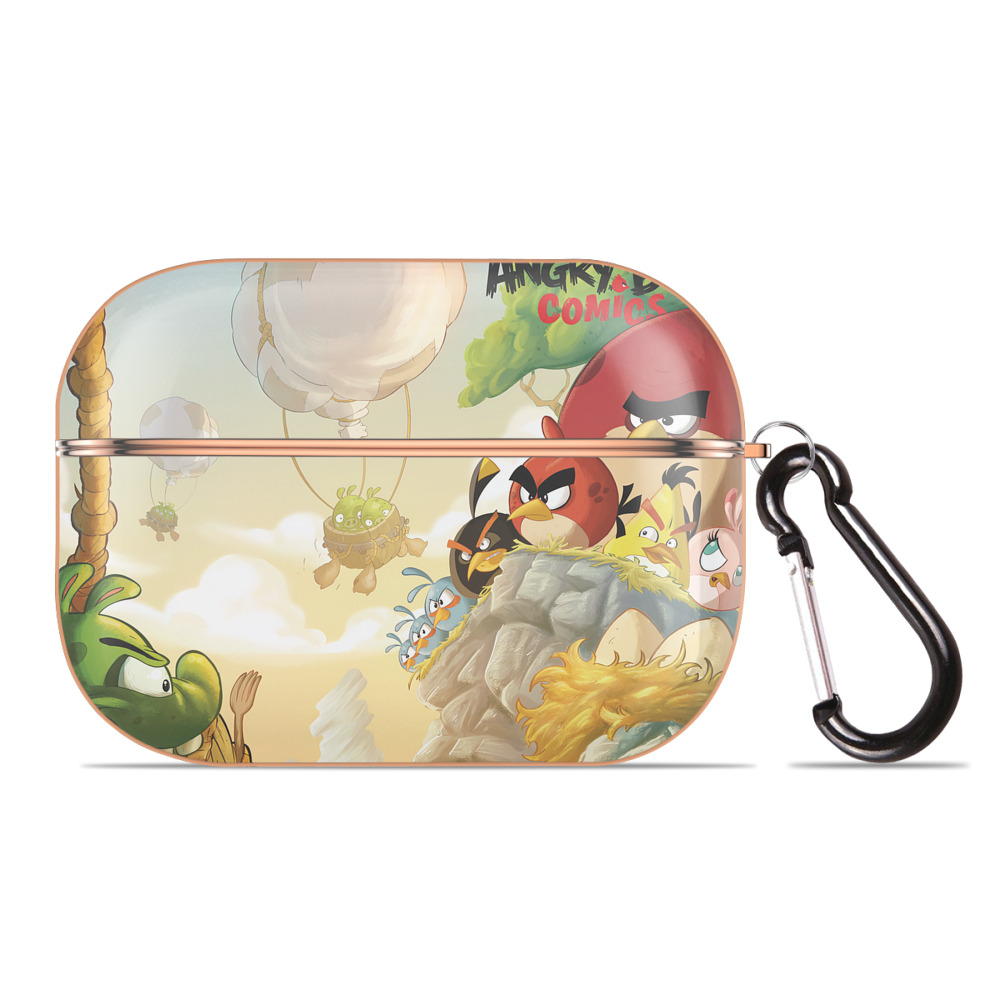 （画像用） Angry Birds アングリーバード 【AirPods Pro用】ハードシェル保護ケース｜耐衝撃・防指紋・カラビナ付き商品仕様