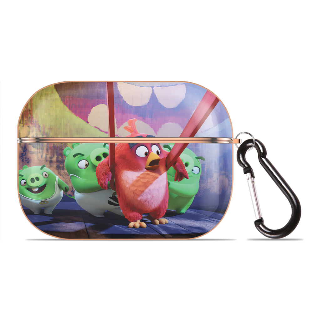 （画像用） Angry Birds アングリーバード 【AirPods Pro用】ハードシェル保護ケース｜耐衝撃・防指紋・カラビナ付き商品仕様