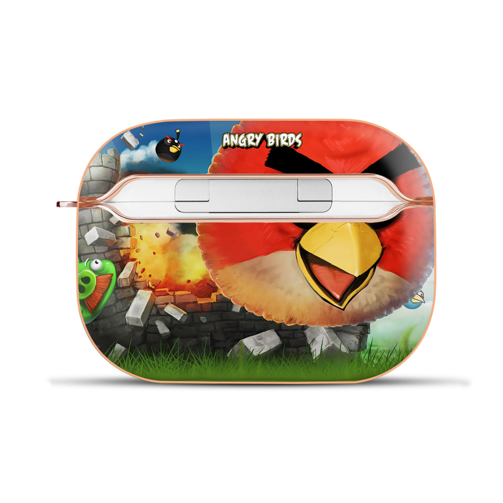 （画像用） Angry Birds アングリーバード 【AirPods Pro用】ハードシェル保護ケース｜耐衝撃・防指紋・カラビナ付き商品仕様