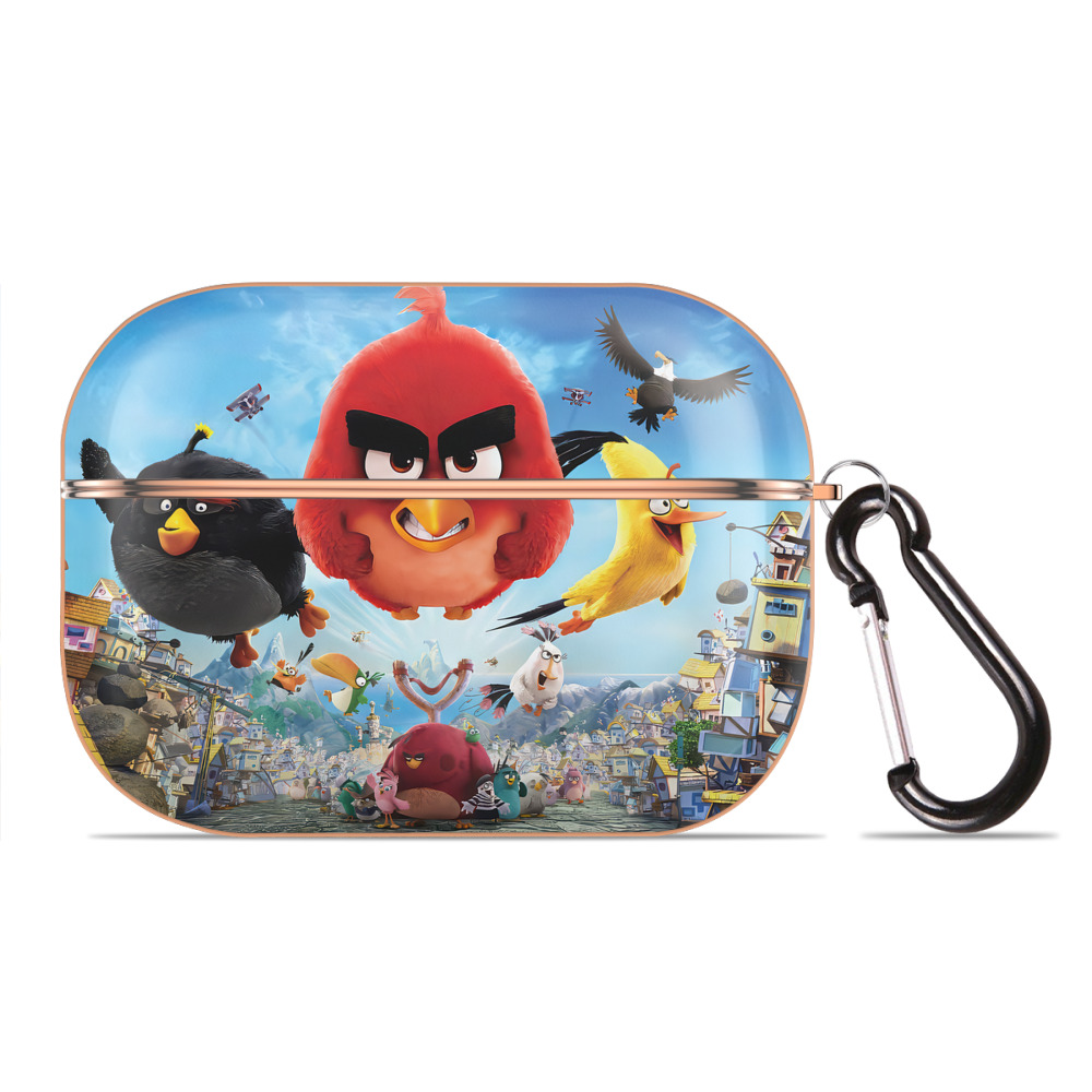 （画像用） Angry Birds アングリーバード 【AirPods Pro用】ハードシェル保護ケース｜耐衝撃・防指紋・カラビナ付き商品仕様